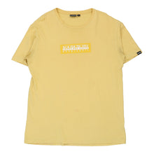  Vintage yellow Napapijri T-Shirt - mens large