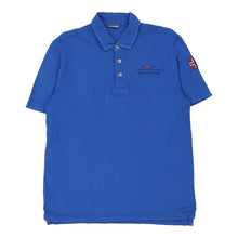  Vintage blue Napapijri Polo Shirt - mens medium