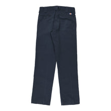  Dickies Trousers - 35W 28L Navy Polyester Blend - Thrifted.com