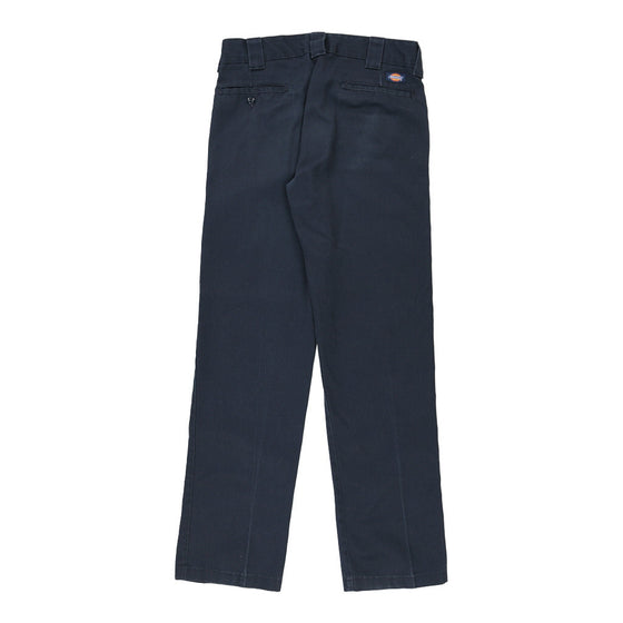 Dickies Trousers - 35W 28L Navy Polyester Blend - Thrifted.com