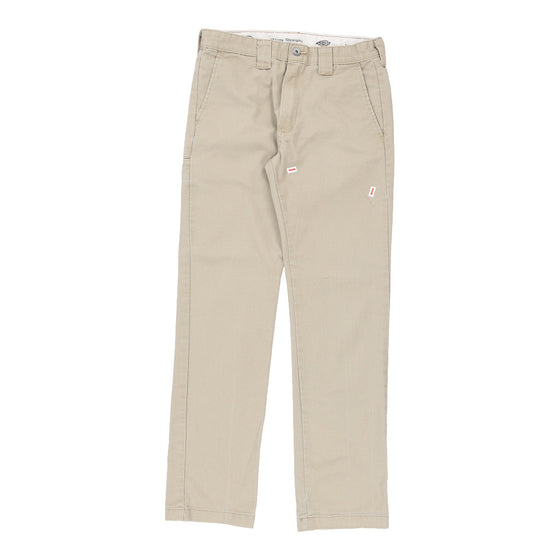 Dickies Trousers - 32W UK 10 Beige Cotton Blend - Thrifted.com