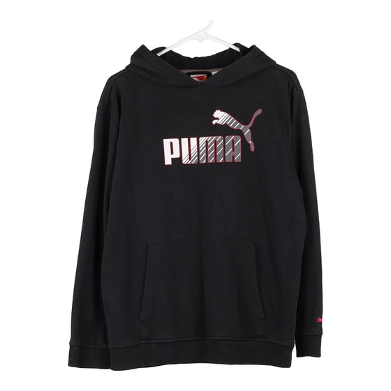 Vintage black Age 14-16 Puma Hoodie - boys x-large