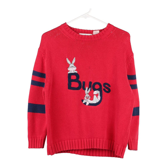 Vintage red Age 12-13 Bugs Bunny Warner Bros Jumper - boys large