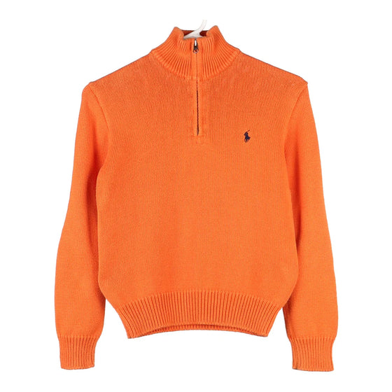 Vintage orange Age 10-12 Ralph Lauren 1/4 Zip - boys small