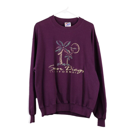 Vintage purple San Diego California Jerzees Sweatshirt - womens large