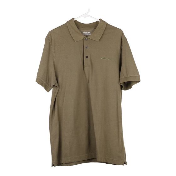 Pre-Loved khaki Lotto Polo Shirt - mens x-large