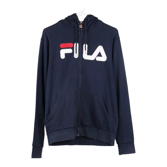 Vintage navy Fila Hoodie - mens small