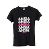 Vintage black Ansis Fruit Of The Loom T-Shirt - womens small