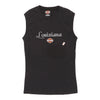 Vintage black Louisina Harley Davidson Top - womens large