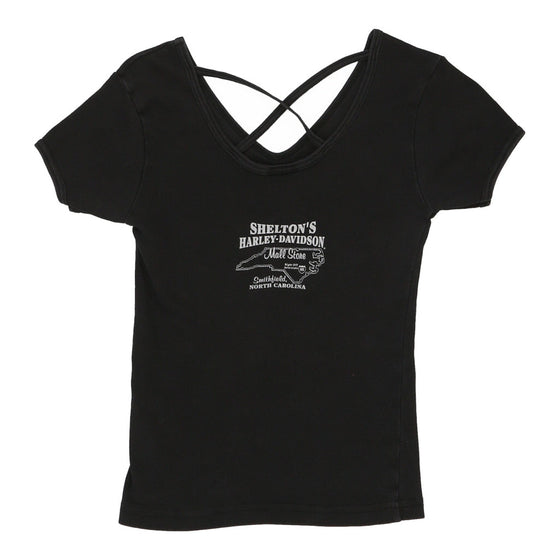 Vintage black Smithfield NC Harley Davidson Top - womens medium