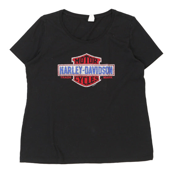 Vintage black Gainesville FL Harley Davidson T-Shirt - womens xx-large