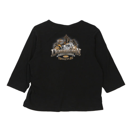 Vintage black Harley Davidson Long Sleeve T-Shirt - womens x-large