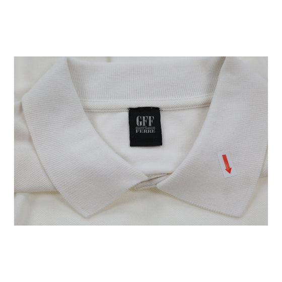 Vintage white Gianfranco Ferre Polo Shirt - mens x-large