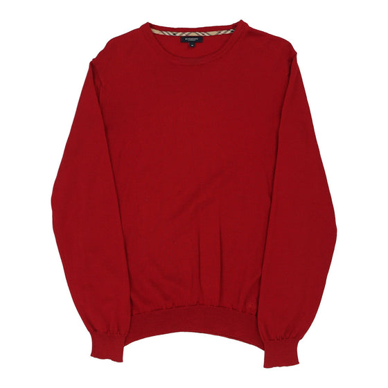 Vintage red Burberry London Jumper - mens medium