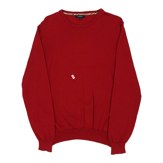 Vintage red Burberry London Jumper - mens medium