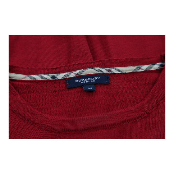 Vintage red Burberry London Jumper - mens medium