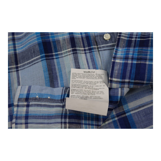 Etro Checked Shirt - XL Blue Cotton