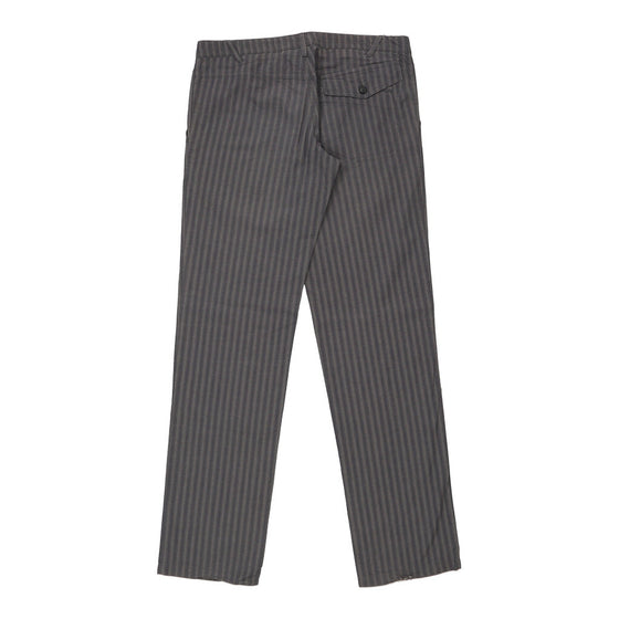 Dolce & Gabbana Striped Trousers - 36W UK 14 Grey Cotton Blend