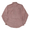 Benetton Patterned Shirt - Large Red Silk