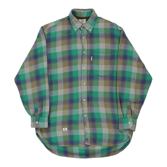 Vintage green Valentino Flannel Shirt - mens medium