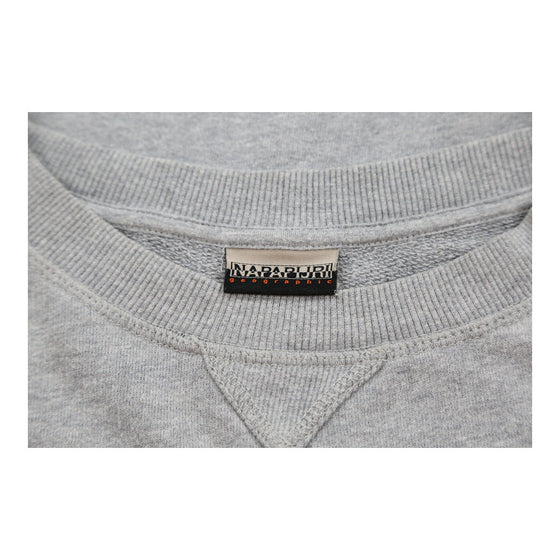 Vintage grey Napapijri Sweatshirt - mens small