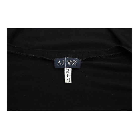 Armani Jeans Top - Small Black Cotton