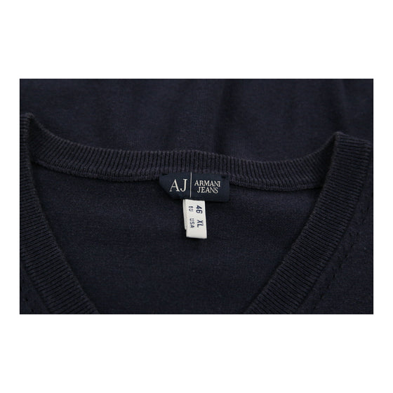 Armani Jeans Cardigan - Small Navy Cotton