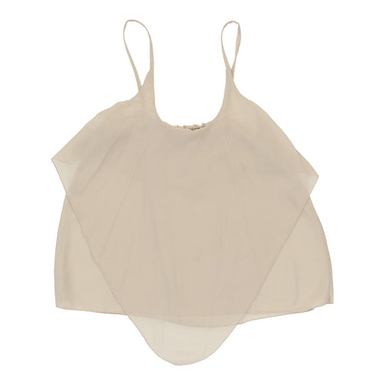 Unbranded Sheer Cami Top - Medium Cream Viscose cami top Unbranded   