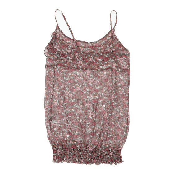 Unbranded Floral Strap Top - Medium Multicoloured Polyester strap top Unbranded   