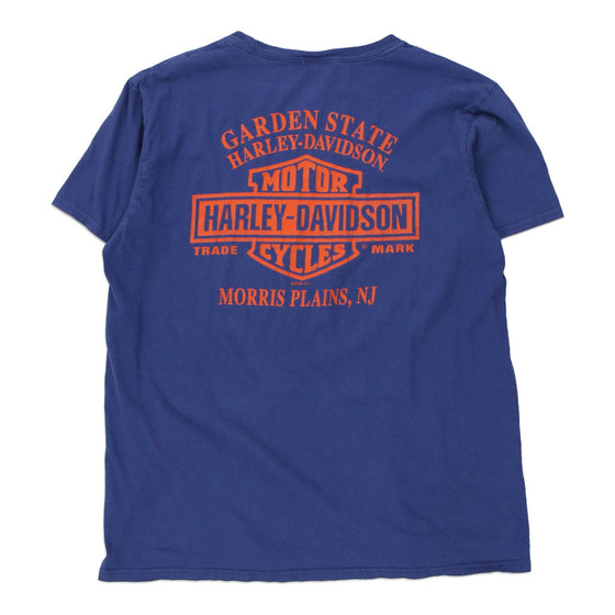 Vintage blue Morris Plains NJ Harley Davidson T-Shirt - mens large