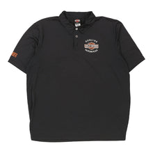  Vintage black Harley Davidson Polo Shirt - mens xx-large