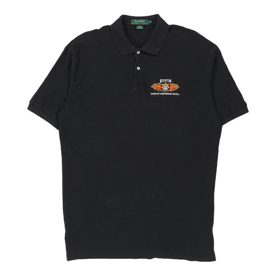 Vintage black Harley Davidson Ralph Lauren Polo Shirt - mens large