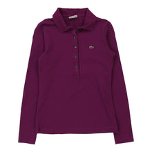  Vintage purple Age 8-9 Lacoste Long Sleeve Polo Shirt - girls medium