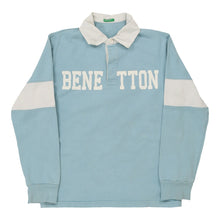  Vintage blue Age 10-12 Benetton Rugby Shirt - boys medium