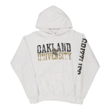  Oakland University Champion College Hoodie - Medium White Cotton hoodie Champion   