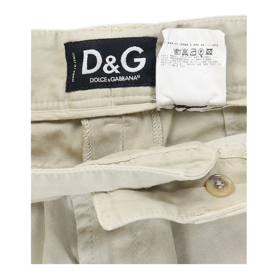 Dolce & Gabbana Trousers - 30W UK 10 Beige Cotton