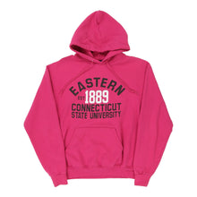  Connecticut State Champion College Hoodie - Medium Pink Cotton Blend - Thrifted.com