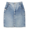 Krizia Mini Denim Skirt - 29W UK 10 Blue Cotton