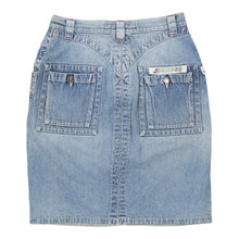  Krizia Mini Denim Skirt - 29W UK 10 Blue Cotton