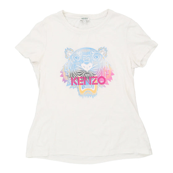 Kenzo Graphic T-Shirt - Small White Cotton