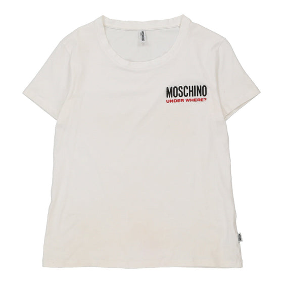 Moschino T-Shirt - Medium White Cotton