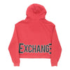 Armani Exchange Spellout Hoodie - Small Pink Cotton Blend