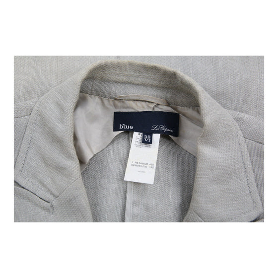 Blue Les Copains Blazer - Large Grey Linen