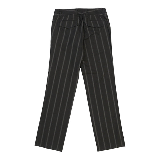 Dolce & Gabbana Pinstripe Trousers - 32W UK 12 Black Cotton