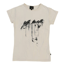  Just Cavalli Spellout T-Shirt - Large Beige Cotton