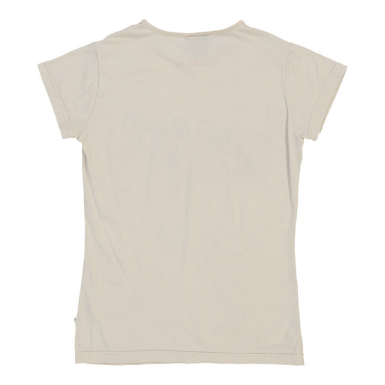 Just Cavalli Spellout T-Shirt - Large Beige Cotton