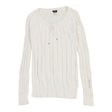  Armani Jeans Jumper - Medium White Cotton