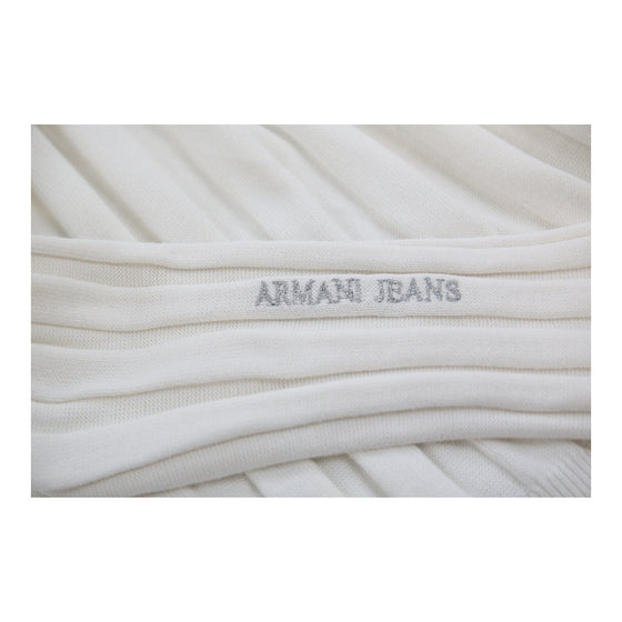 Armani Jeans Jumper - Medium White Cotton