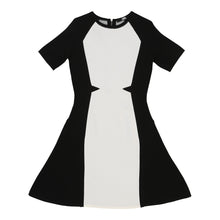  Karl Lagerfeld Midi A-Line Dress - Small Black & White Viscose Blend