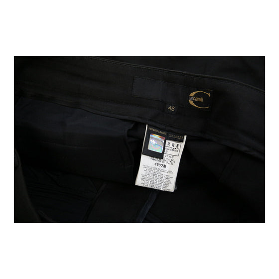 Just Cavalli Trousers - 33W UK 14 Black Cotton